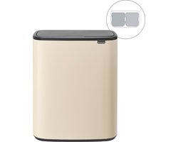 Brabantia Bo Touch Bin Prullenbak - 2 x 30 l - Soft Beige