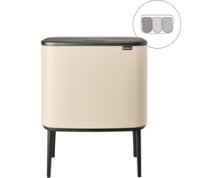 Brabantia Bo Touch Bin Prullenbak - 3 x 11 liter - Afvalscheiding - Soft Beige