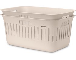 Brabantia Collect-It Wasmand - set van 2 - 40 l - Soft Beige