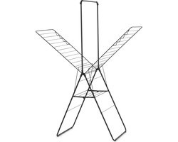 Brabantia HangOn Droogrek 25m - met Stang - Inklapbaar Wasrek - Matt Black