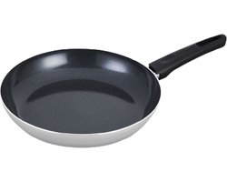 Brabantia INDU+ Koekenpan - Ø 28cm - 100% PFAS Vrij - Keramische Antiaanbaklaag - Inductie Koekenpan - Vaatwasserbestendig - Grijs