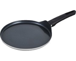 Brabantia INDU+ Pannenkoekenpan - Ø 24 cm - Flensjespan - Keramische Antiaanbaklaag - Geschikt voor Inductie - 100% PFAS Vrij - Vaatwasserbestendig - Grijs