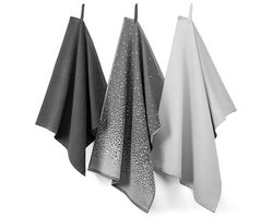 Brabantia Keukenhanddoeken set Textiel 3-delig Grijs