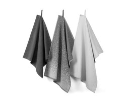 Brabantia Keukenset - 2x 50x70 + 1x 50x50 - 100% Katoen (BCI) - Grijs