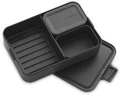 Brabantia Make & Take Bento Lunchbox/Broodtrommel - incl Bentobox - Large - Kunststof - Dark Grey
