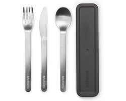 Brabantia Make & Take Bestekset - To Go - 3-delig - Dark Grey