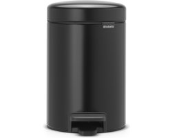 Brabantia NewIcon Prullenbak - 3 liter - Badkamer - Matt Black