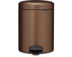 Brabantia NewIcon Prullenbak - 5 liter - Badkamer - Warm Bronze