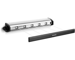 Brabantia Roldrooglijn - Uittrekbaar tot 4,4 m - 22 m - Matt Steel