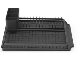 Brabantia SinkSide Afdruiprek - met Lekbak en Bestekhouder - Dark Grey