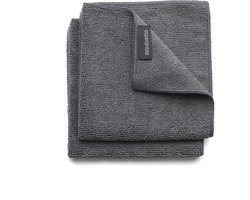 Brabantia SinkSide Microvezel Schoonmaakdoekjes - 30 x 30 cm - Set van 2 - Dark Grey