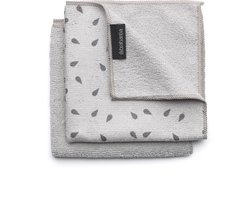 Brabantia SinkSide Microvezel Schoonmaakdoekjes - 30 x 30 cm - Set van 2 - Light Grey
