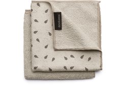 Brabantia SinkSide Microvezel Schoonmaakdoekjes - 30 x 30 cm - Set van 2 - Soft Beige