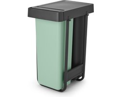 Brabantia Sort & Go Inbouw Prullenbak - 2 x 30 liter - Jade Green en Dark Grey
