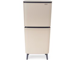 Brabantia SortUp Hi Prullenbak 25 + 10 + 10 liter - Afvalscheiding - Soft Beige