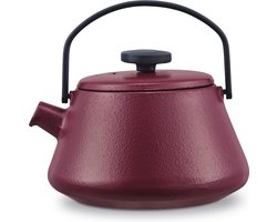Brabantia T-TIME Theepot - Bordeaux - 0,7L - Gietijzer - inclusief zeefje