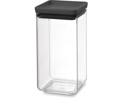 Brabantia Tasty+ Voorraadbus - Stapelbaar - 1,6 l - Dark Grey