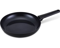 Brabantia VANTA Koekenpan - Ø 28 cm - Ergonomisch en licht - 100% PFAS vrij- Trendy design - 100% gerecycleerd aluminium - keramische anti-aanbaklaag - Geschikt voor alle warmtebronnen – Zwart.