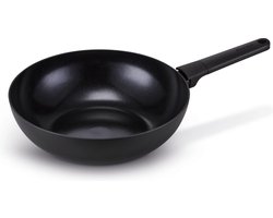 Brabantia VANTA Wok pan - Ø 30 cm – Ergonomisch en licht - 100% PFAS vrij- Trendy design - 100% gerecycleerd aluminium - keramische anti-aanbaklaag - Geschikt voor alle warmtebronnen – Zwart.