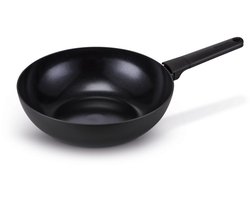 Brabantia VANTA Wokpan - Ø 30 cm - Keramische Antiaanbaklaag Titanium Versterkt - PFAS-vrij - Geschikt voor inductie - Zwart