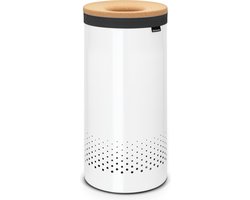 Brabantia Wasmand - met Deksel - 35 l - White / Kurken deksel