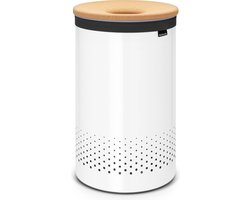 Brabantia Wasmand - met Deksel - 60 l - White / Kurken deksel