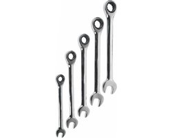 BrÃ¼der Mannesmann Steekringsleutelset met ratel 5-delig