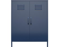 Bradford|Kast met 2 deuren in metaal marineblauw