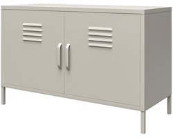 Bradford|Kast met 2 deuren in metaal taupe