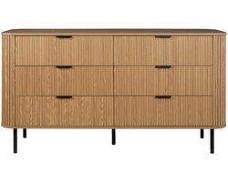 BRADLEY - Dressoir - Lichthout/Zwart - MDf