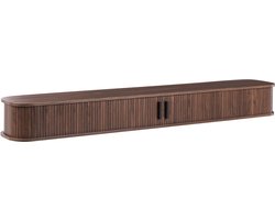 BRADLEY - Wandgemonteerd TV-meubel - Donkerbruin - MDF