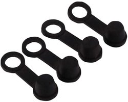 Brake Bleed Nipple Cover, 8mm 4x Black Rubber Brake Bleed Nipple Grease Cap Dust Cover voor auto's en motorfietsen