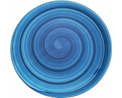 Brandani Talerz obiadowy płytki 27,5 cm ceramika Acquerello błękitny 2 szt