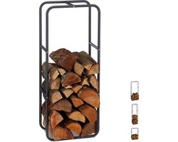 Brandhout rek - haardhout opslag - haardhout rek - binnen - buiten - metaal 100 x 40 x 25 cm