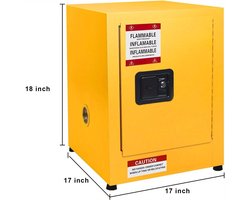 Brandkast – Brandveiligheidskast – Veiligheidskluis – Vuurvaste Kist – Brandwerende Kluis – Geel – Dubbele Wandisolatie – Stevige Metalen Constructie