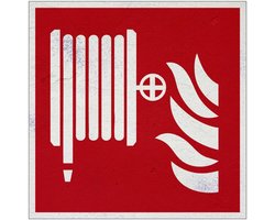 Brandslang bord – F002 - Sign Again materiaal - 20 x 20 cm