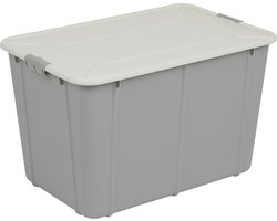 BranQ Velur - Opslagcontainer met deksel 60L - Opberger - lichtgrijs