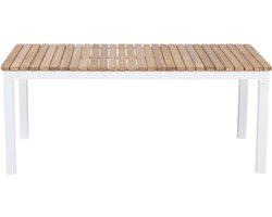 Brasilia tuin salontafel wit, teak.