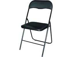 BRASQ Klapstoel Zwart - Vouwstoel - Opvouwbare stoel 43x38x78 cm - PVC - Eettafelstoel