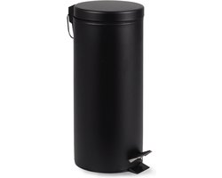 BRASQ Pedaalemmer 30 Liter - Zwart - PB130 - Prullenbak met uitneembare Pedaalemmer - Prullenbak - Vuilnisbak - Vuilbak - Afvalbak