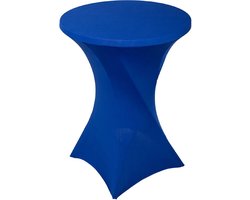 BRASQ Statafelrok Blauw - ∅80-74 x110 cm - Statafelhoes extra Stretch voor Statafel, Bartafel, Partytafel - Voor binnen en buiten