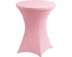 BRASQ Statafelrok Roze - ∅80-74 x110 cm - Statafelhoes extra Stretch voor Statafel, Bartafel, Partytafel