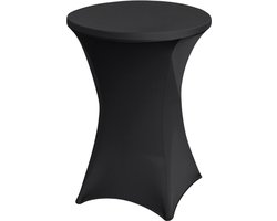 BRASQ Statafelrok Zwart - ∅80-74 x110 cm - Statafelhoes extra Stretch voor Statafel, Bartafel, Partytafel