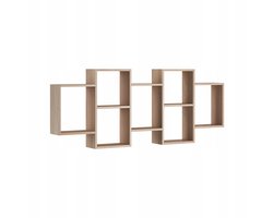 Bratex Trio 001 - Boekenkast & Wandplank - 161 cm breed - Sonoma Eiken - 7 Vakken - Staand of Hangend
