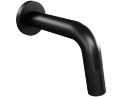 Brauer Black Carving Inbouw Fonteinkraan Mat Zwart - Inkortbaar