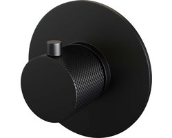 BRAUER Black Carving losse inbouwthermostaat met in- en afbouwdelen mat zwart