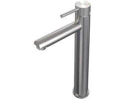 Brauer Brushed Carving Verhoogde Opbouw Wastafelmengkraan Model A RVS Geborsteld PVD