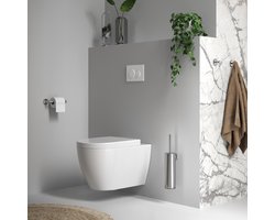 Brauer Brushed Edition Toilet Accessoireset - 3-delig - PVD - geborsteld RVS