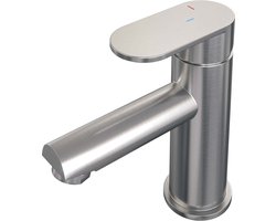 Brauer Brushed - Edition Wastafelmengkraan opbouw - laag - model C - PVD - geborsteld RVS