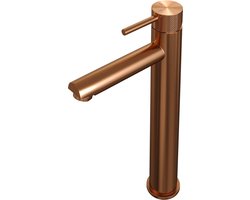 Brauer Copper carving Wastafelmengkraan opbouw - hoog - model a - PVD - geborsteld koper